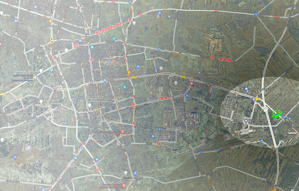 mapa lodzi